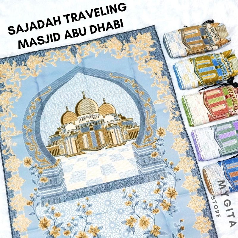 Free TRAVEL Prayer Mat POUCH Small And Light Prayer Mat (ABU DHABI