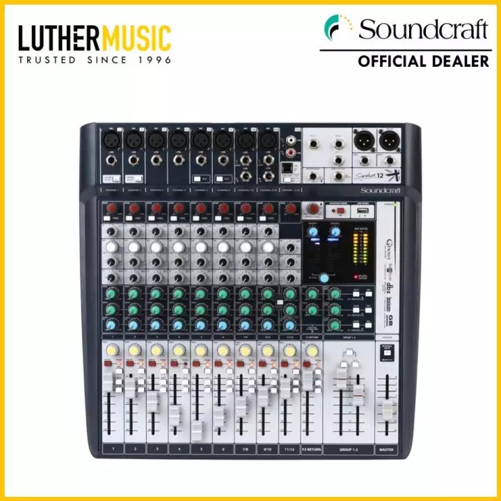 [OFFICIAL DEALER] Soundcraft Signature 12 Analog Mixer with Effects / FX (12 Channels) Shopee