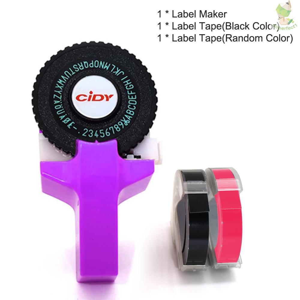 Mini Portable Manual Label Maker DIY 3D Embossing Label Writer Printer