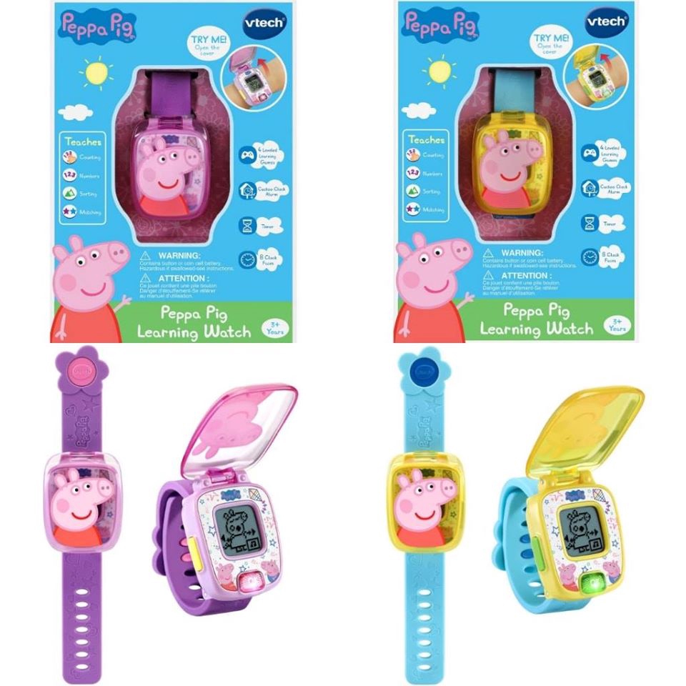 VTech Peppa Pig Learning Watch Purple or Blue Shopee Singapore