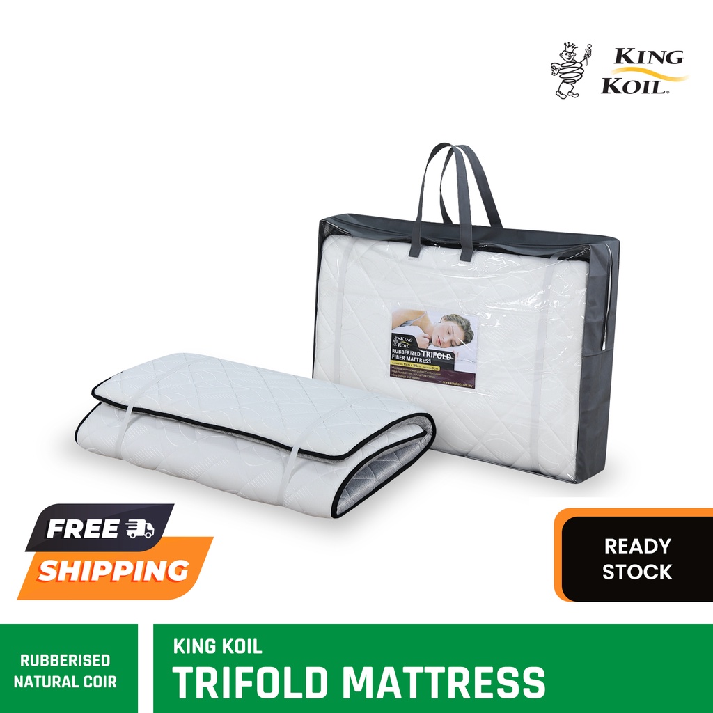 King Koil Rubberised Trifold Coconut Fibre Mattress (2 inch), Natural