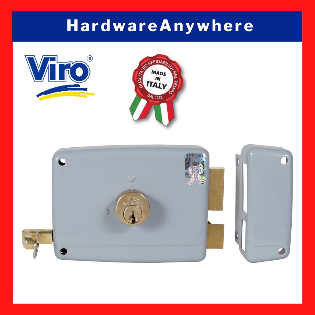 VIRO Rim Door Lock 60mm / Classic Rim Lock / Surface Mounted Locks