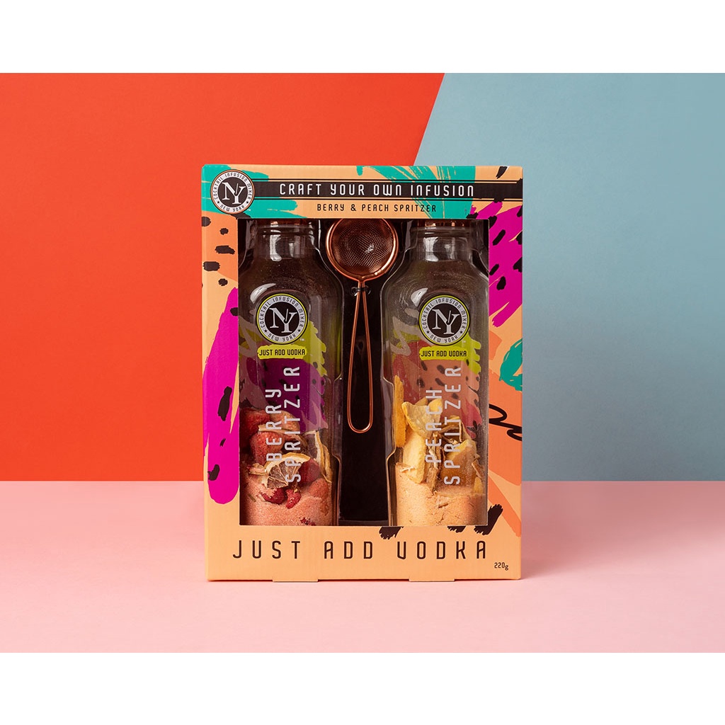 NY Cocktail Infusion Mixer Twin Pack Spritzer (Berry & Peach