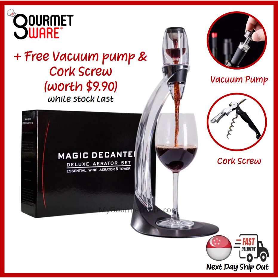[SG Stock] Magic Decanter Wine Aerator with Tower Stand by My Gourmet Ware Shopee Singapore