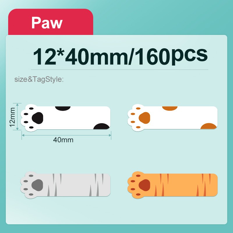 Niimbot D11/D110/D101 Label Printing Paper Name Sticker Waterproof Cartoon Name Sticker Shopee