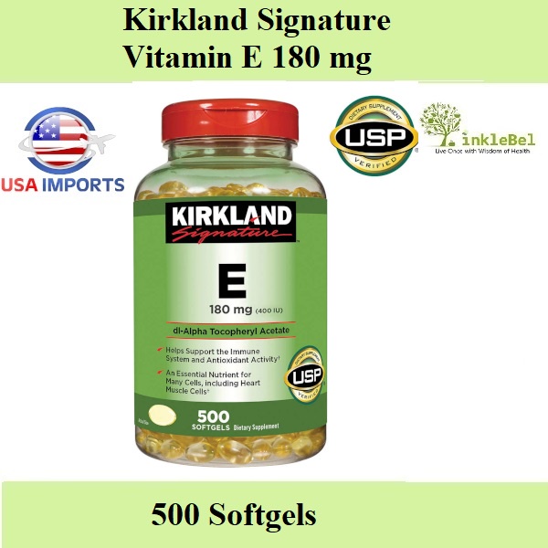 KIRKLAND SIGNATURE VITAMIN E 180 MG (400 IU) Expiry 01/2026 Shopee