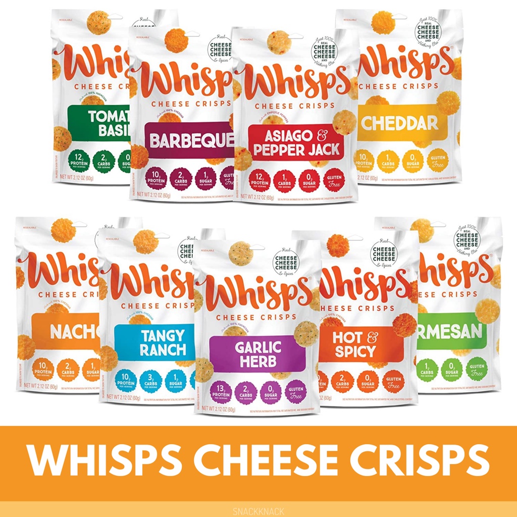 Whisps Baked Cheese Crisps, Keto (60 g) Shopee Singapore