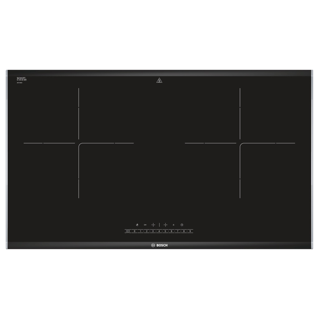 BOSCH Serie 8 Induction Hob 78 cm Black, surface mount with frame