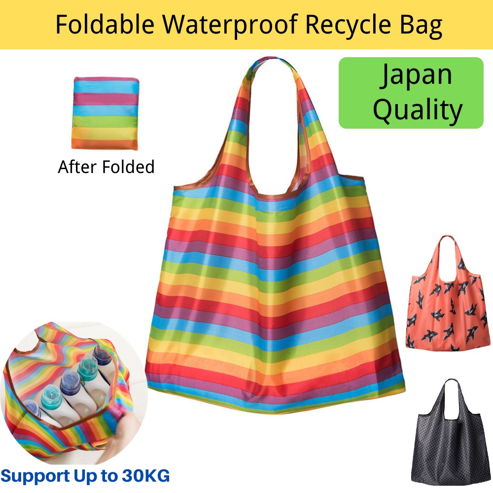 Foldable Recycle Bag Replace NTUC Plastic Bag Tote Bag Japan Style tote