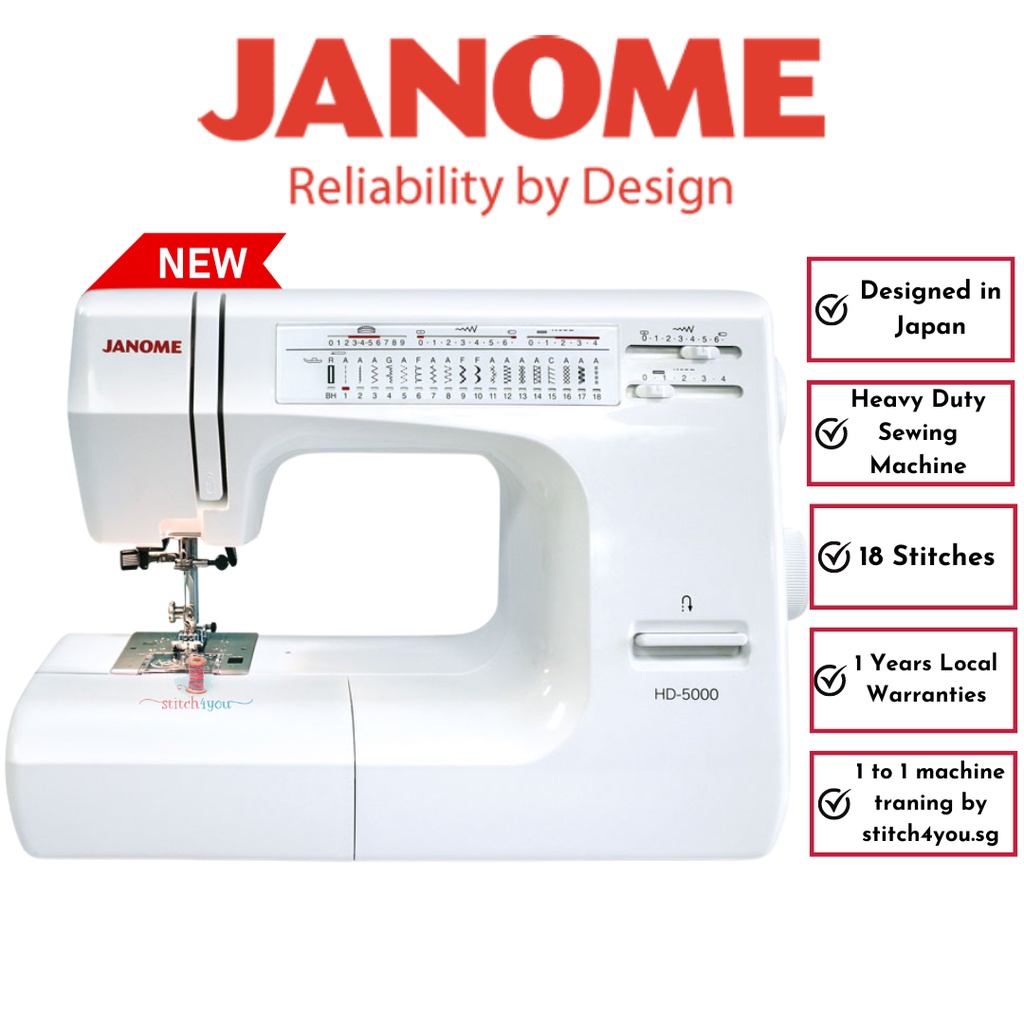(NEWEST)(1to1Training)Janome HD5000 Sewing Machine with Unique Pattern