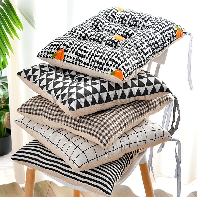 Chair Pads, Cotton Square 50cm x 50cm Tufted Chair Cushions Patio