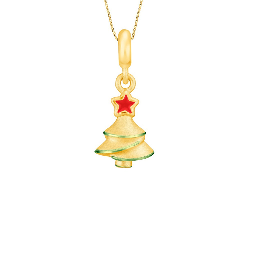 Citigems 999 Pure Gold Light Up Christmas Tree Pendant Shopee Singapore