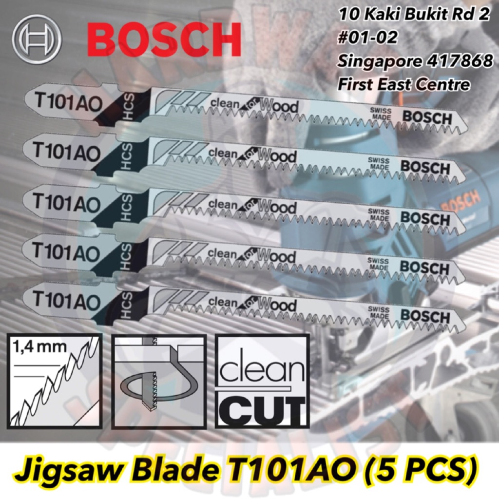 Bosch Jigsaw Blade For Wood T101AO (5 Pieces) Shopee Singapore