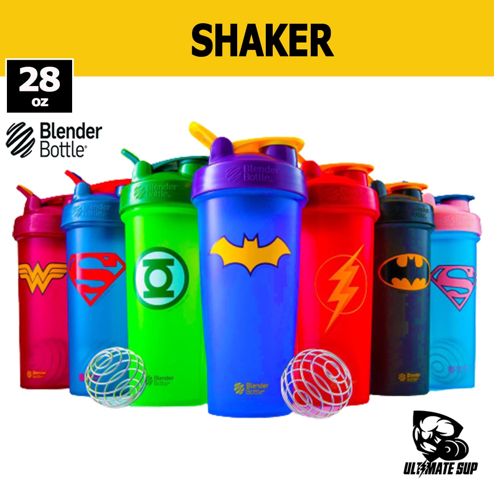 Blender Bottle Special Edition Justice League Superhero Classic with Loop, Water Bottle, Protein