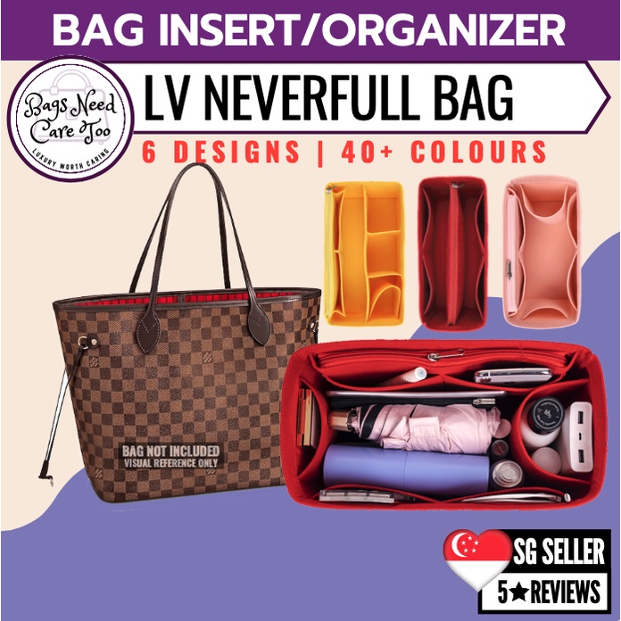 [𝐁𝐍𝐂𝐓👜]🧡 Bag Insert Organizer for LV Neverfull Bag Felt Bag In Bag