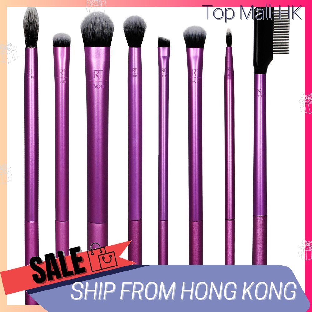 Real Techniques Everyday Eye Essentials Makeup Brush Set (8pcs