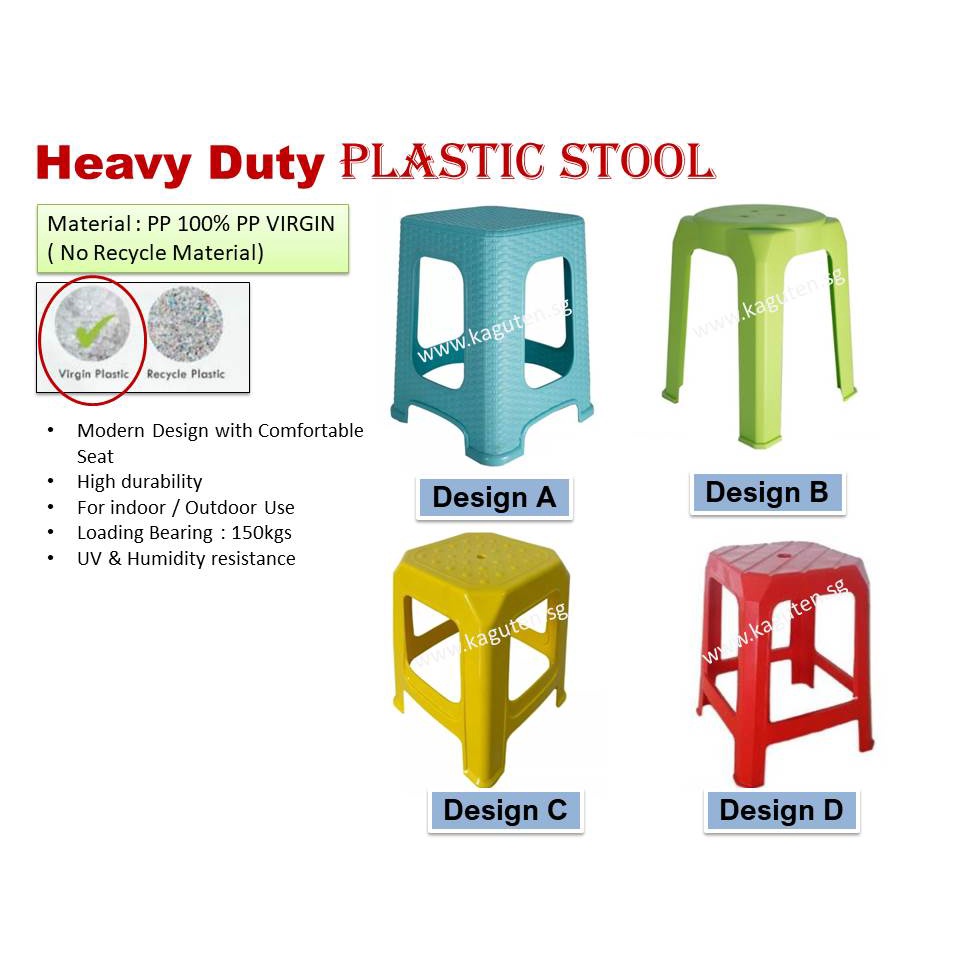 Heavy Duty Plastic Stool, Restaurant Stool, UV resistant plastic Stool
