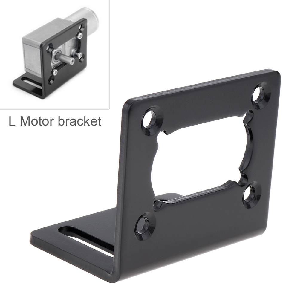 JGY370 Worm Motor Mount Bracket L Shaped Mounting Metal Base Holder for