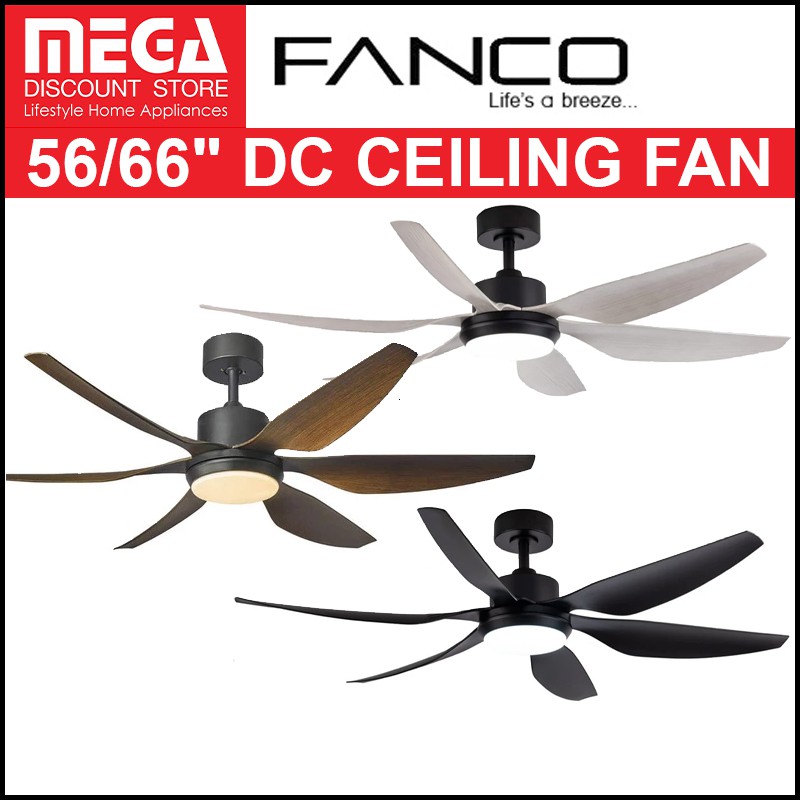 FANCO 56/66inch HELI DC CEILING FAN WITH OPTIONAL LED LIGHT Shopee Singapore