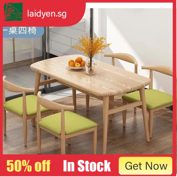 2/4/6 People Rectangular Table Solid Wood Dining Table Dining Table Set