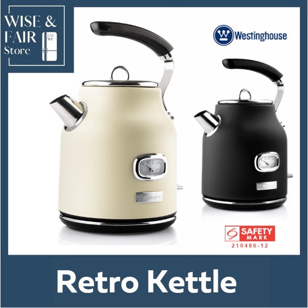 Westinghouse Electric Kettle Retro Series 1.7L Capacity Retro Design Cordless Stainless
