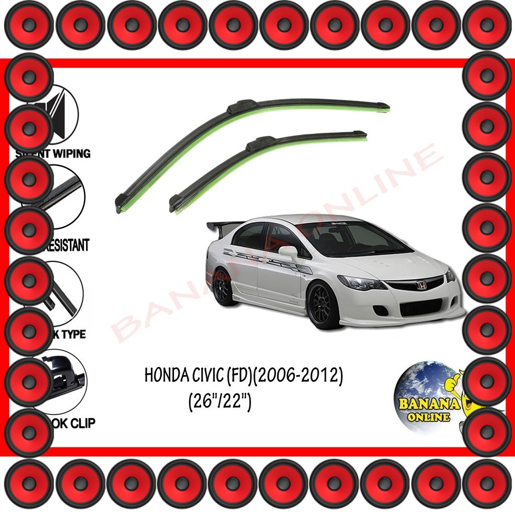 Soft Wiper Rubber - Honda Civic FD (2006-2012) 26"/22" | Shopee Singapore