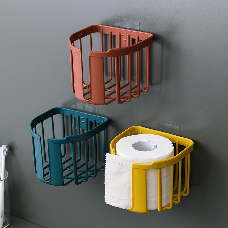[Bathroom Tissue Box] PerforatedFree Round Toilet Paper Storage Shelf