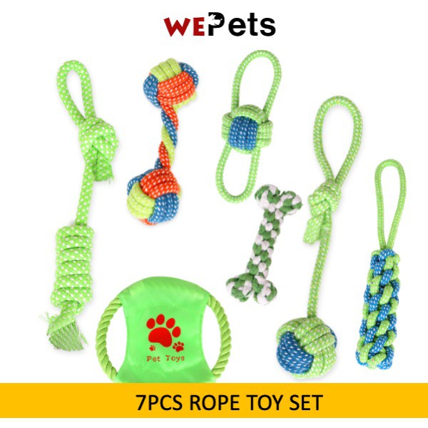 Dog Rope Toy Set Knotted rope toy (7pcs) Shopee Singapore