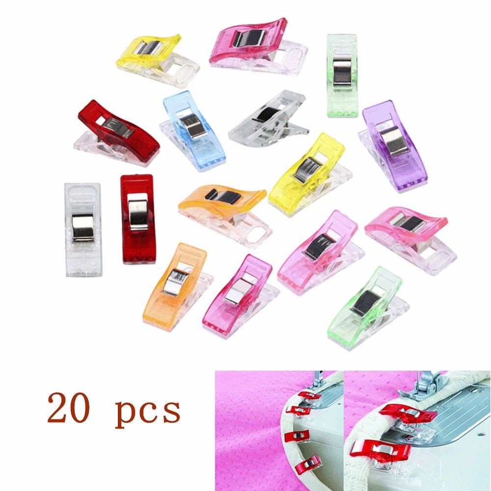 20Pcs Wonder Clips Sewing Clips Fabric Clips for Quilting Crafting Pack Shopee Singapore
