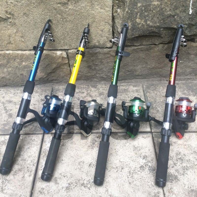 A set Of Fishing Rods Ready To Use hanzo Pulleys Shopee Singapore