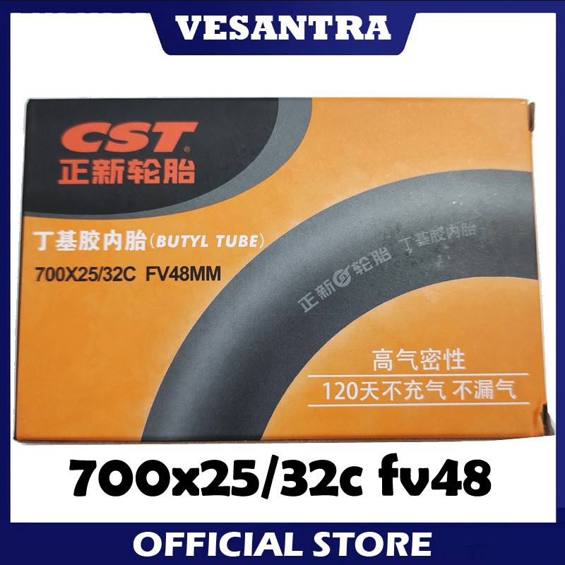Cst Bicycle Inner Tube 700x2532c FV 48mm Presta Fixie Racing Roadbike