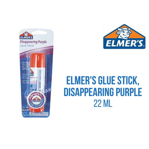 ELMER'S Glue Stick 22 g (Disappearing Purple, Nontoxic, Safe, Acid