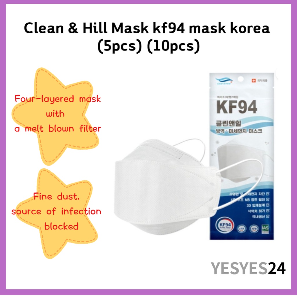 Clean & Hill Mask kf94 mask korea korean face disposable mask kf94