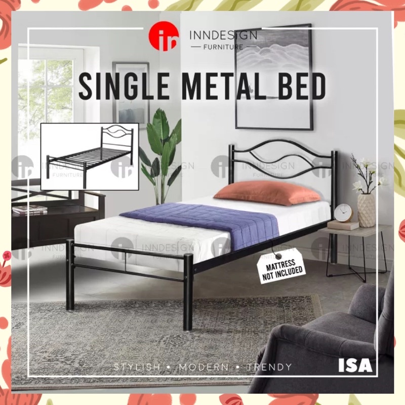 ISA SINGLE METAL BED FRAME (FREE DELIVERY AND INSTALLATION) Shopee