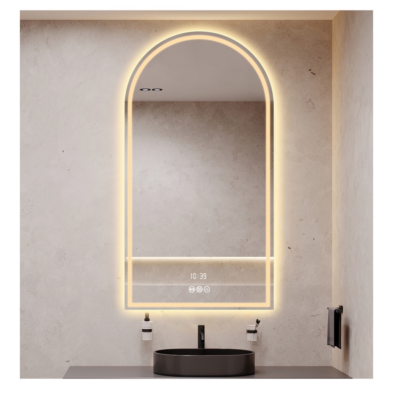 MNS Toilet Mirror Wall Mounted Arch Smart Bathroom Mirror Toilet