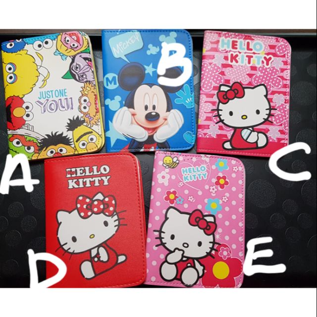 Hello Kitty Mickey Mouse Sesame Street Passport Cover Holder Case Book