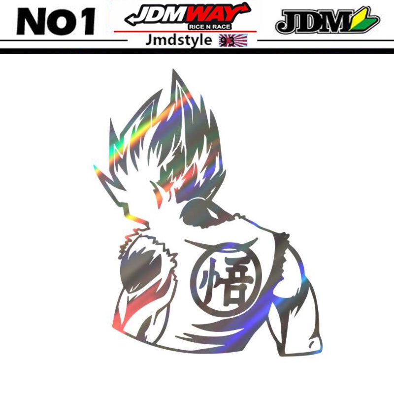 Dragon Ball Cartoon 3D Stickers Car Pvc Figure Anime Decal Anime Car