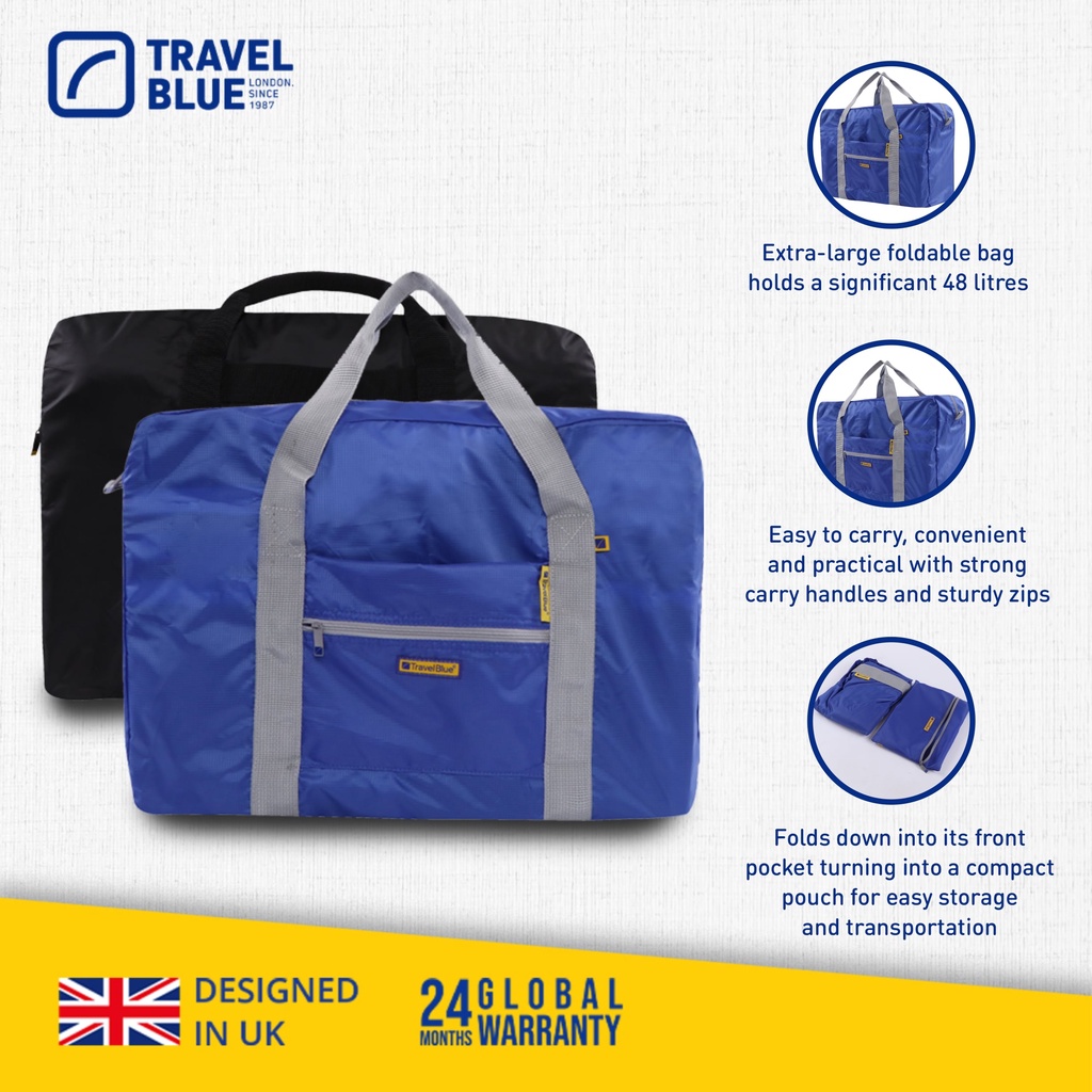 Travel Blue Extra Extra Large Folding Duffle Bag 60 Litre Shopee