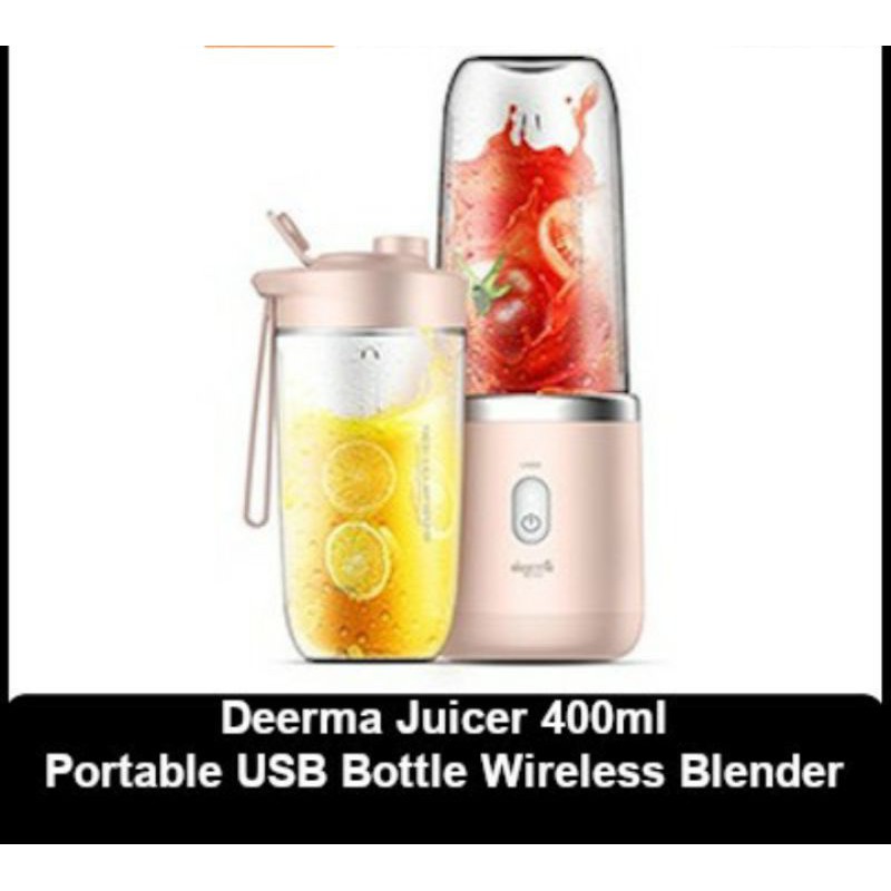 Deerma Juicer 400ml Portable USB Bottle Wireless Blender Fruit Juice