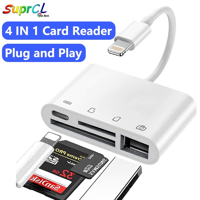 SD Card Reader Micro SD Card Adapter 4 in 1 Trail Game Camera Card