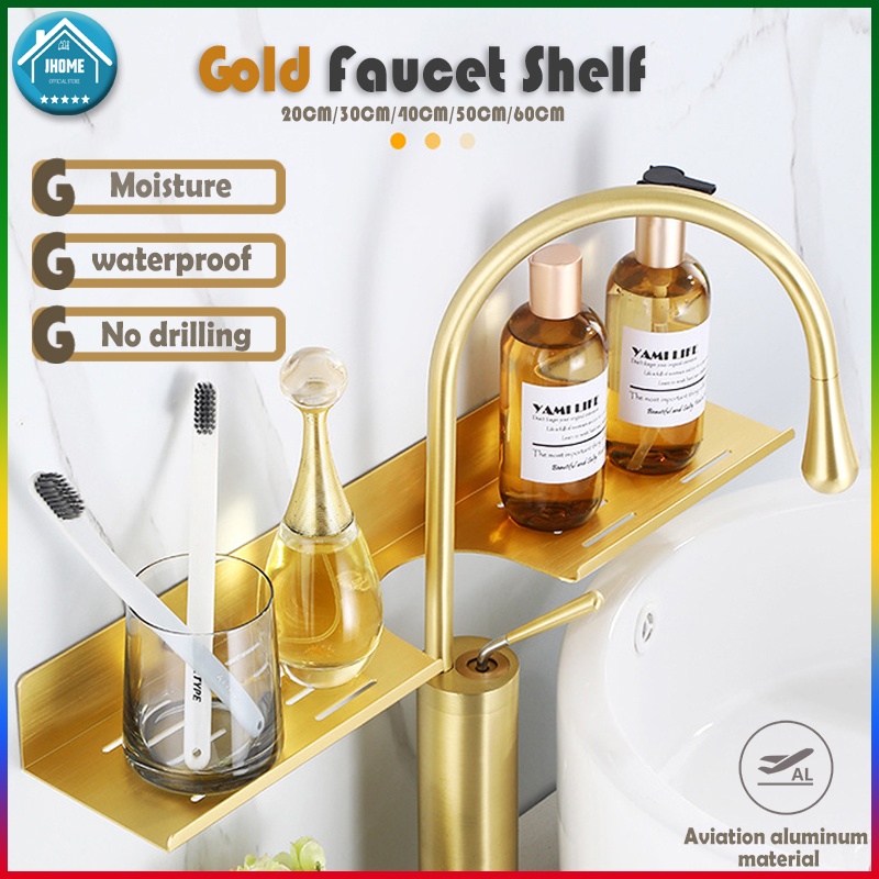 Gold toilet racks Toilet vanity racks Faucet makeup racks Space