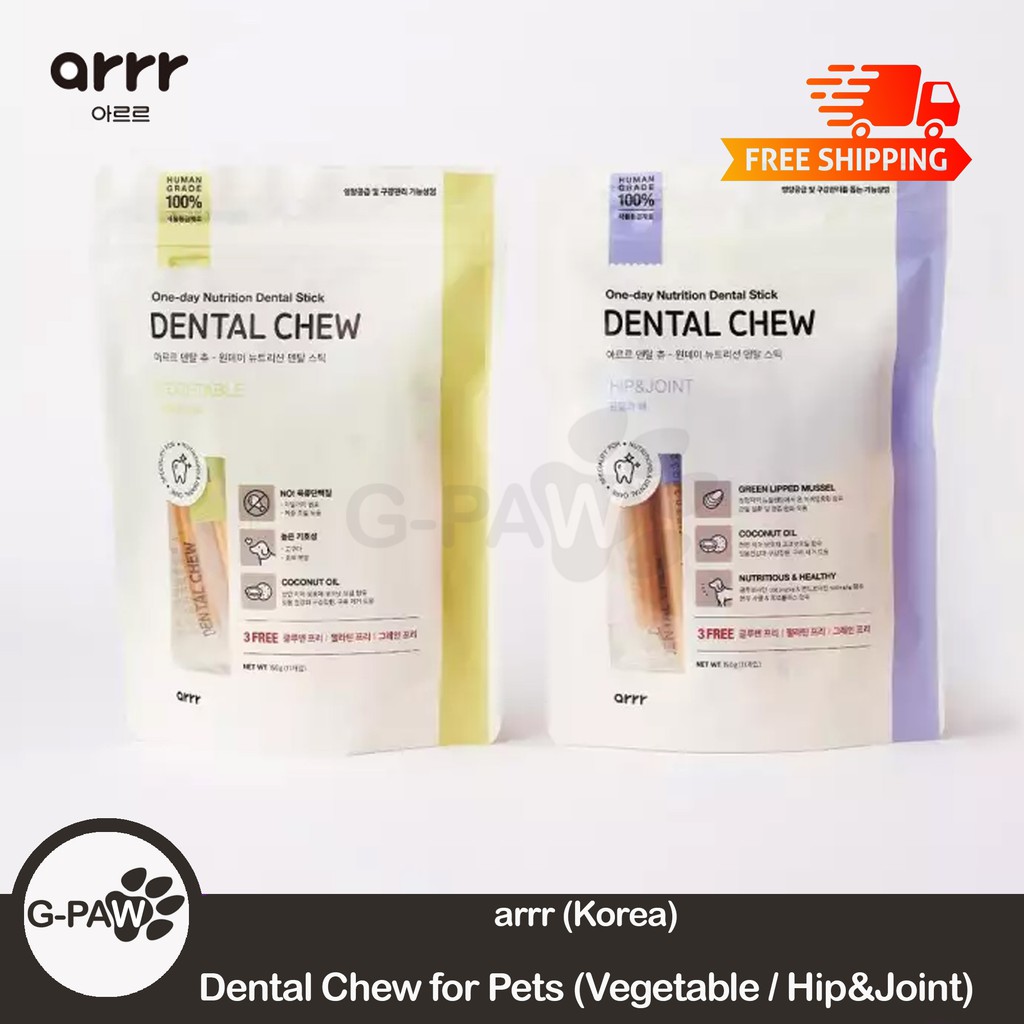 [Korea No. 1] Arrr Dental Chew for Dogs and Cats (Hip & Joint