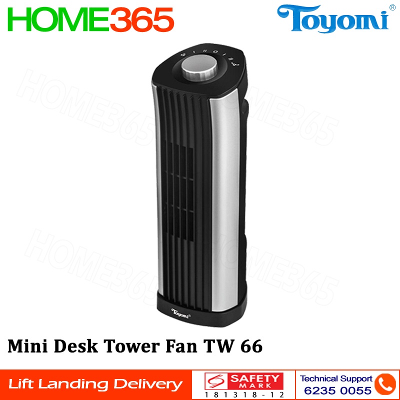 Toyomi Mini Desk Tower Fan TW 66 Shopee Singapore