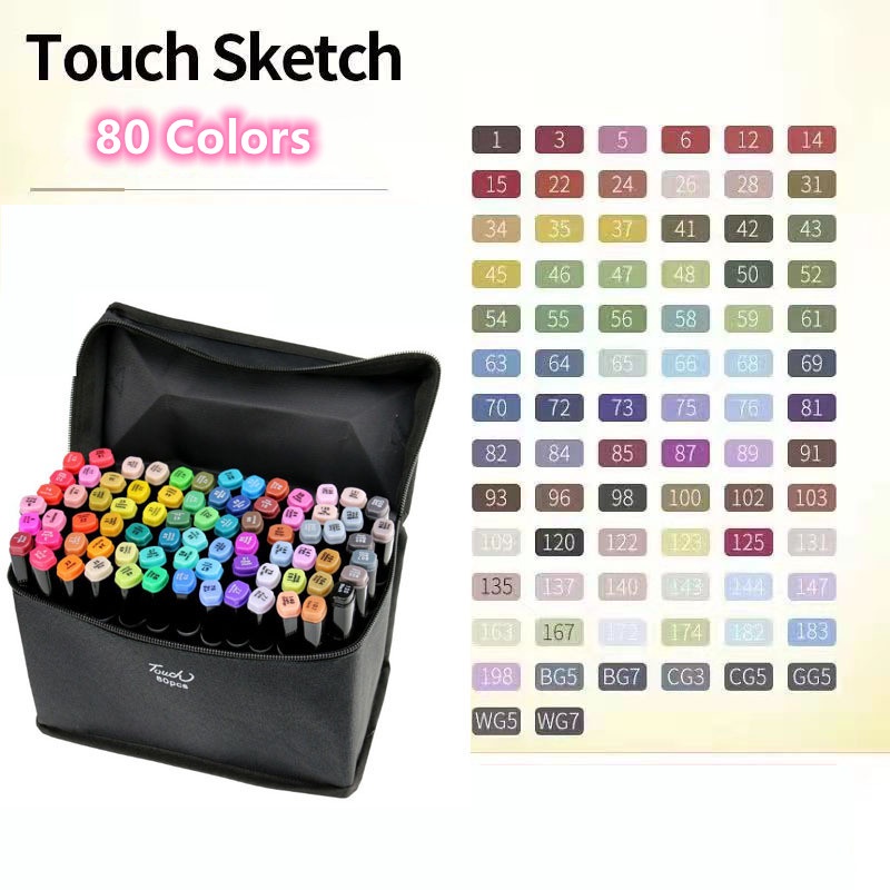 36/48/60/80/168 Colors Dual Head Marker Copic Sketch Marker Pens For
