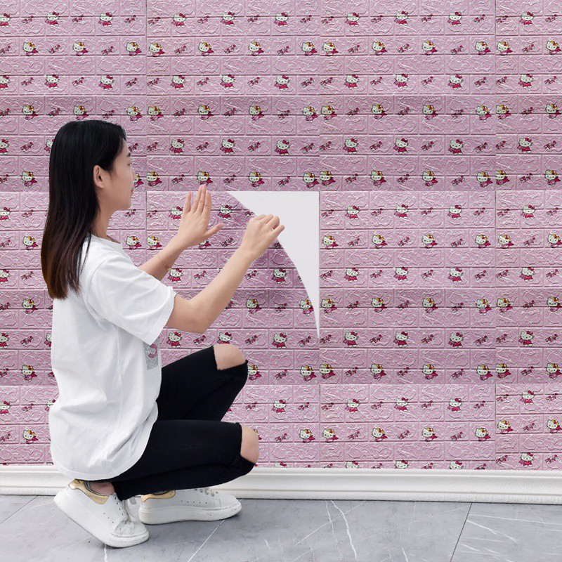 DIY Self 3D Brick wall stickers wallpaper Living Room Decor Foam wall