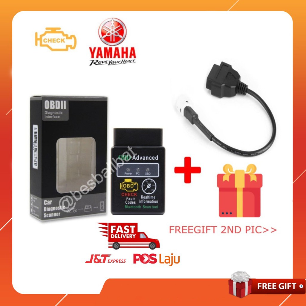 Yamaha Y15 v2, y16, mt15 ecu scanner dan clear check engine light
