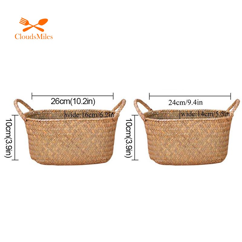 Wicker Weaving Storage Basket for Kitchen Handmade Medium Shopee