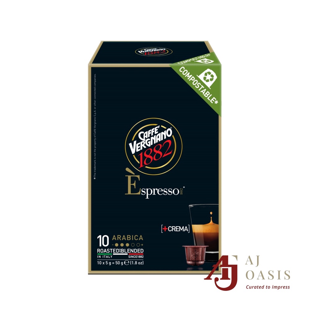 Caffe Vergnano 1882 Espresso Nespresso Compatible Compostable Arabica