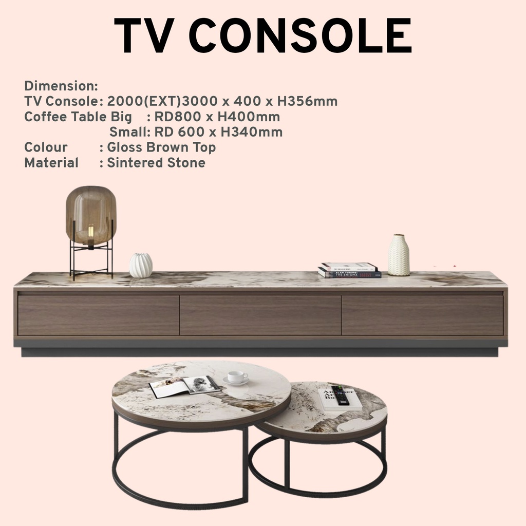 TV CONSOLE WITH COFFEE TABLE SET Shopee Singapore