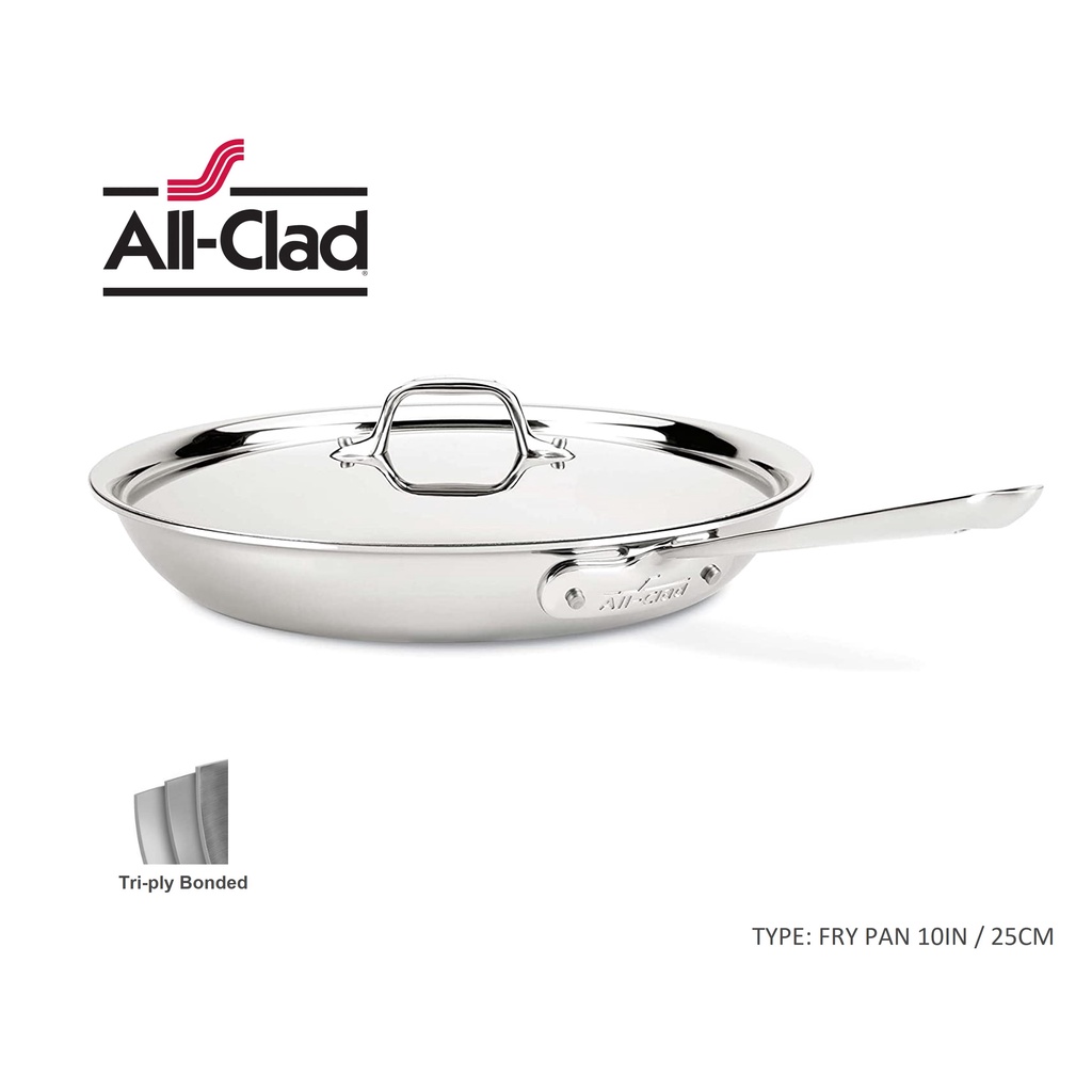 All Clad D3 Stainless Steel Fry Pan / Skillet / Saute Pan (Made in USA